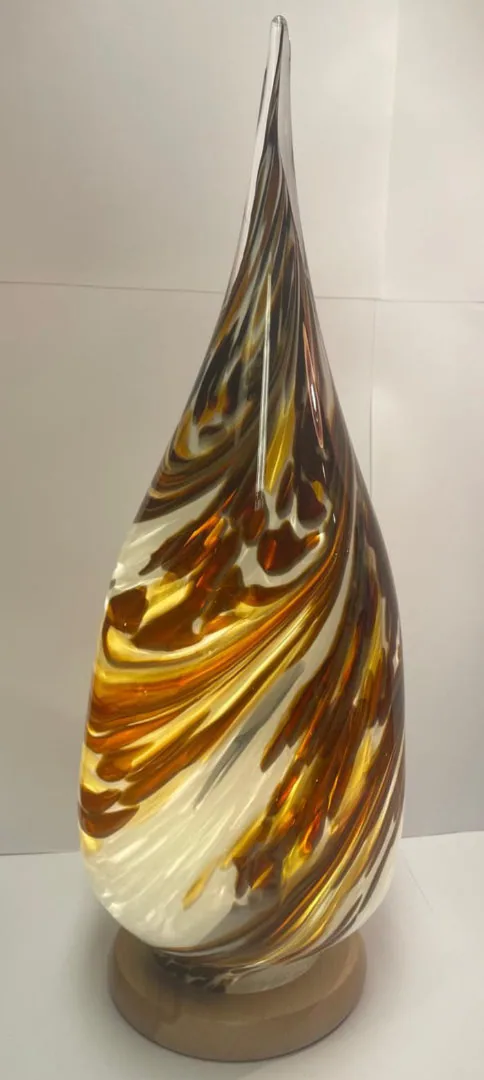 Kolorovaná stolní lampa z hutního skla, Stanislav Káňa, č. 3