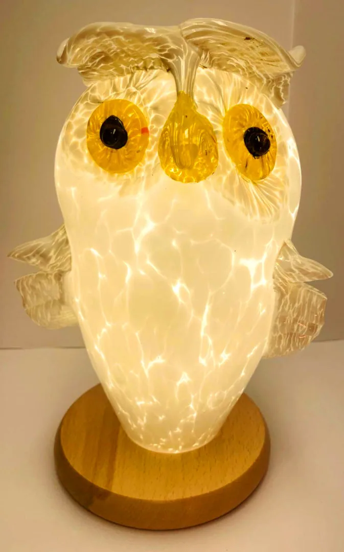 Kolorovaná stolní lampa z hutního skla, Stanislav Káňa, č. 9